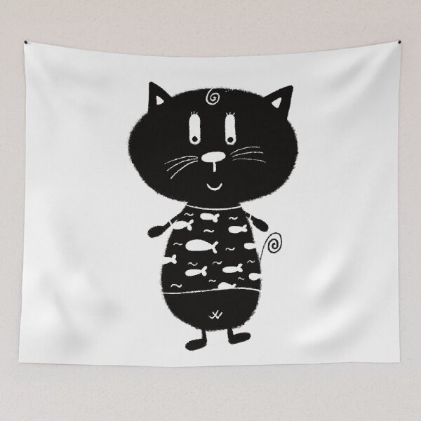 Item preview, Black and white cat nr11 designed and sold by KateCrafts.