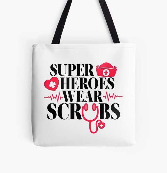 This Superhero Wears Scrubs Tote Bag