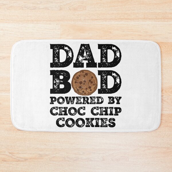 Artikelvorschau, Dad Bod Powered By Choc Chip Kekse Vater Figur Geschenke Idee mit lustiger Grafik für Food Lovers entworfen und verkauft von Orange Pieces.
