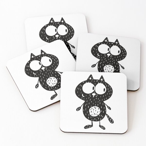 Item preview, Black and white cat nr12 designed and sold by KateCrafts.