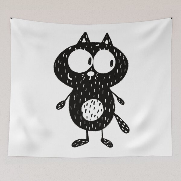 Item preview, Black and white cat nr12 designed and sold by KateCrafts.
