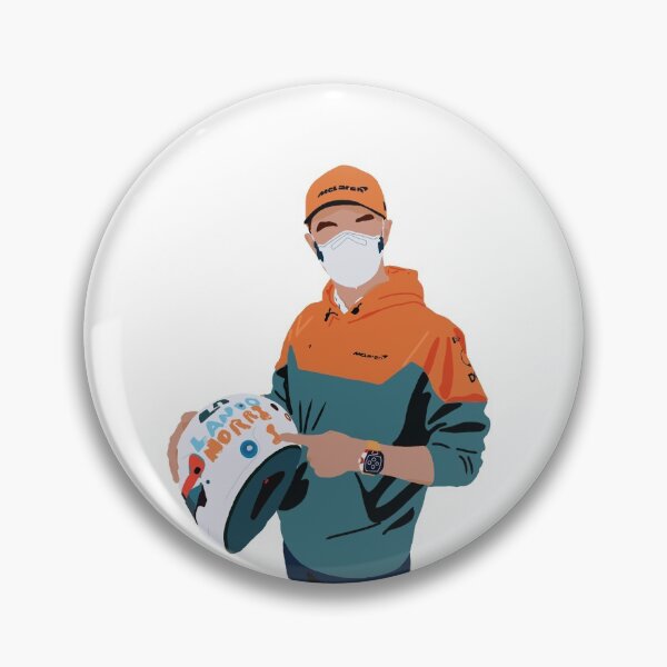 Item preview, Lando Norris with his 2020 British GP helmet designed and sold by royaldutchness.