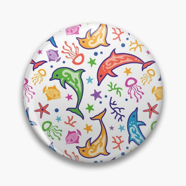 Item preview, Cute Dolphin Pattern - Colorful Underwater Pattern designed and sold by Bangtees.
