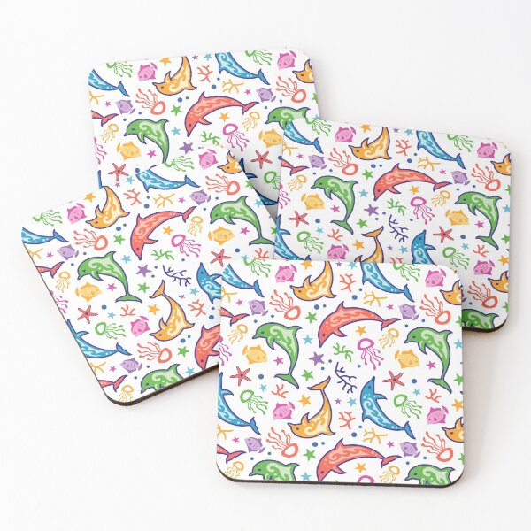 Item preview, Cute Dolphin Pattern - Colorful Underwater Pattern designed and sold by Bangtees.