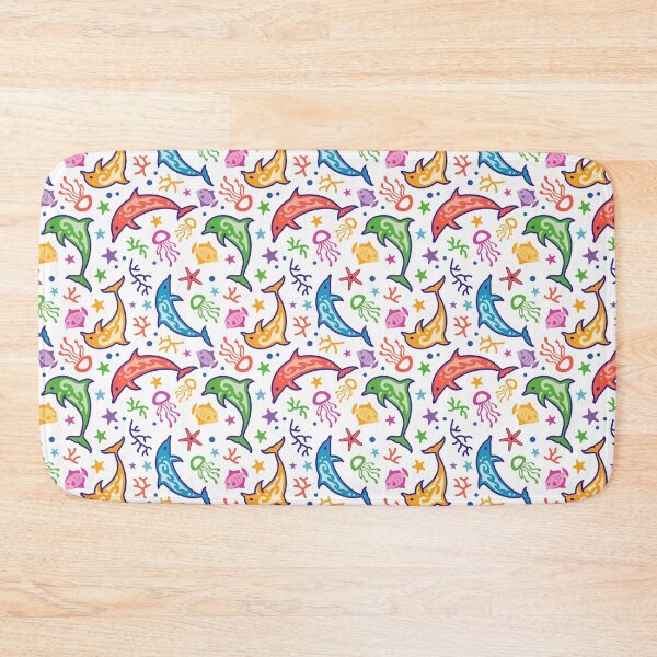 Item preview, Cute Dolphin Pattern - Colorful Underwater Pattern designed and sold by Bangtees.