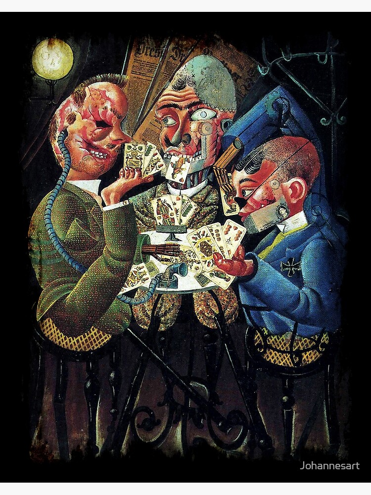 The card Skat Players Otto Dix painting artist art lover gift t