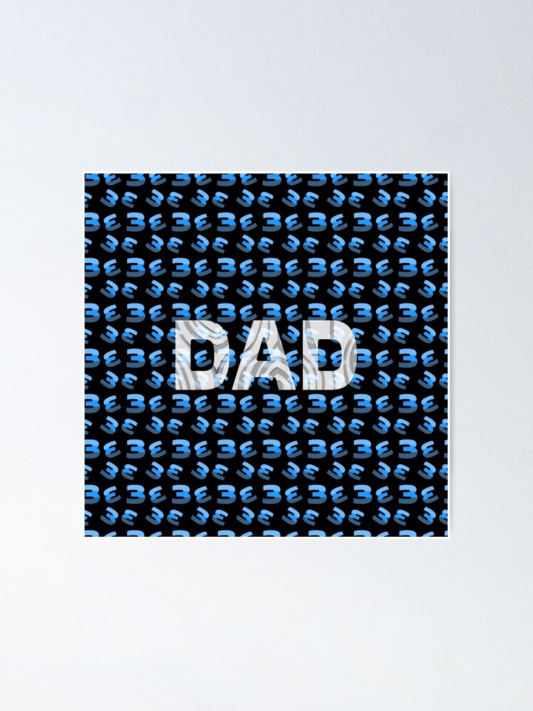 Triplet Dad 3 Pattern Triplets Poster By Onlinerevas Redbubble