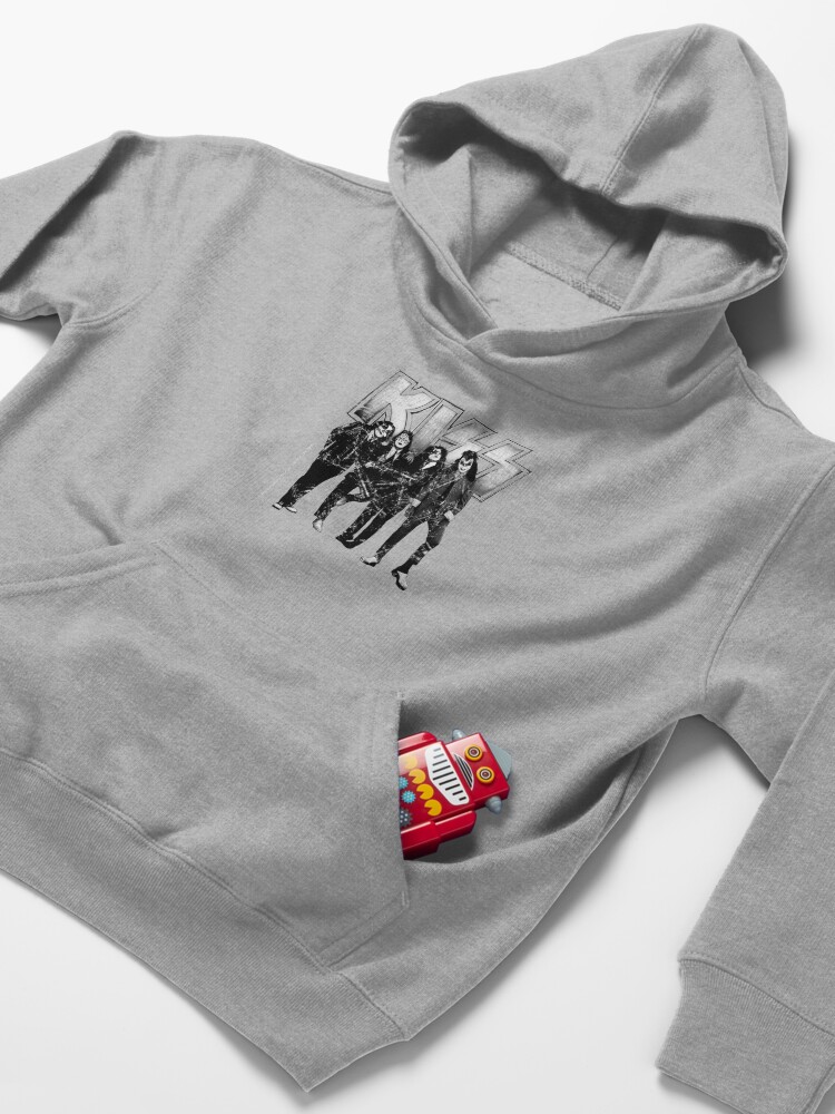 Alternate view of KISS the band Kids Pullover Hoodie
