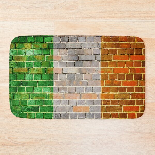 Item preview, Ireland flag on an old brick wall  designed and sold by steveball.