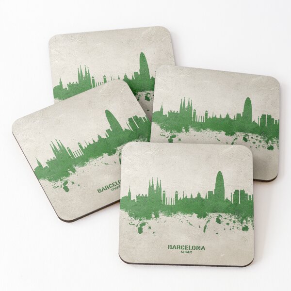 Item preview, Barcelona Spain Skyline designed and sold by ArtPrints.