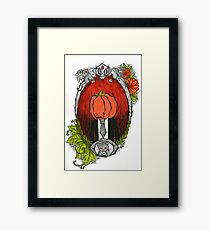 Pumpkin Head Family Portrait Framed Print