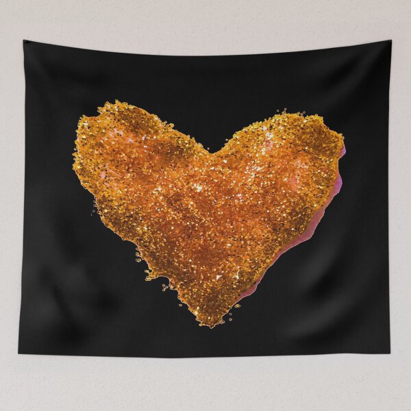 Item preview, Gold Glitter Heart designed and sold by wildjellybeans.