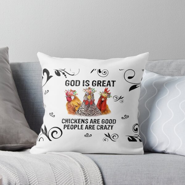 Item preview, god is great chickens are good people are crazy designed and sold by MonaMortiz.