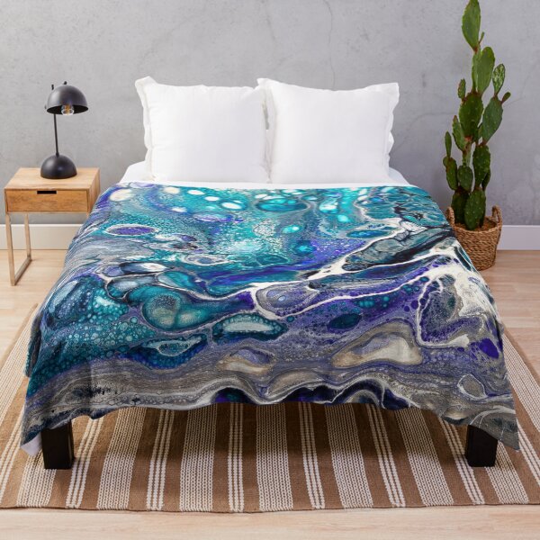 Item preview, Ocean blue abstract- bestseller pastel art- masks, mugs, pillows, tshirts designed and sold by August-E.