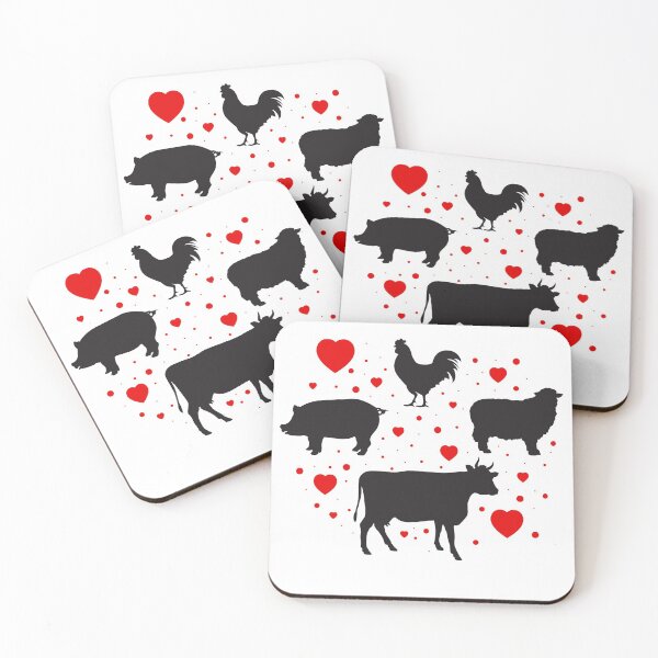 Item preview, Love Farm Animals cow, pig, goat, Rooster designed and sold by shokA Design.