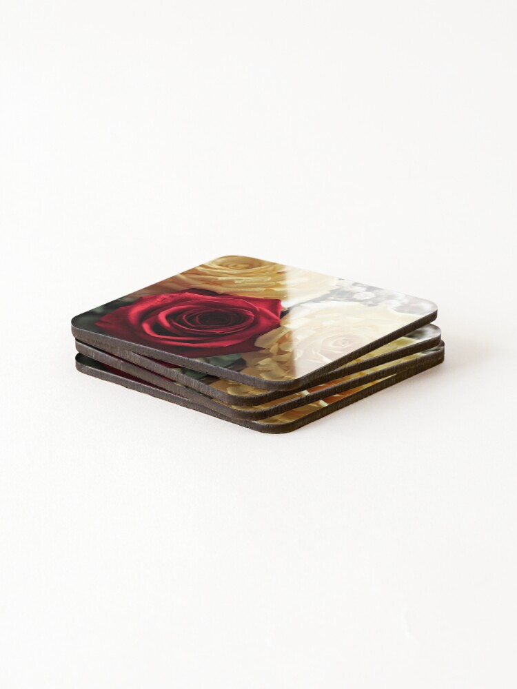 Thumbnail 4 of 5, Coasters (Set of 4), Roses Three designed and sold by RVogler.