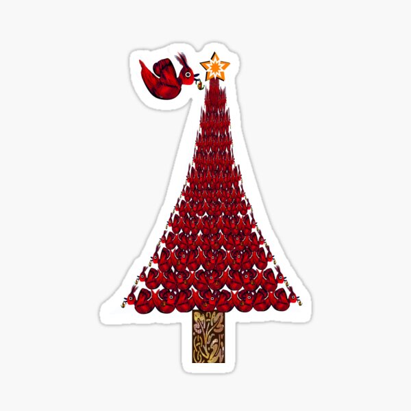 Item preview, rED BirD OF pEACE cHRISTMAS tREE designed and sold by Maureen Zaharie.