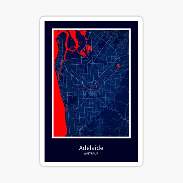 "Adelaide Map Print, Adelaide Map Poster, Adelaide Map Wall Art