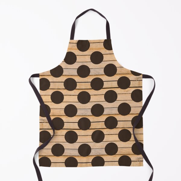 Item preview, Chocolate color circle pattern on wooden block designed and sold by wootee-designer.