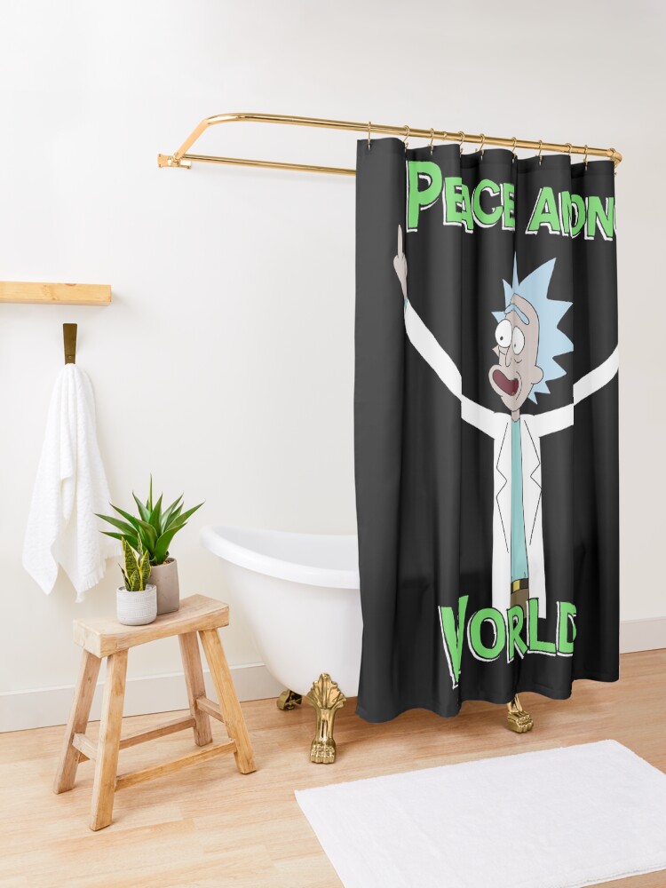 Alternate view of Peace Among Worlds! Shower Curtain