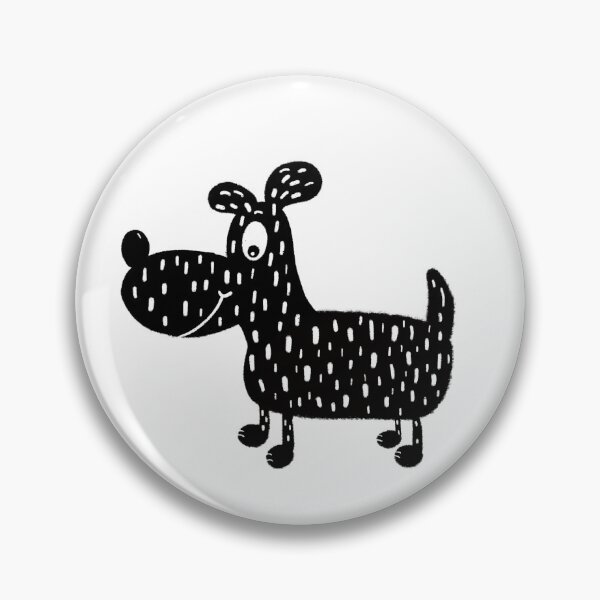 Item preview, Black and white dog nr3 designed and sold by KateCrafts.