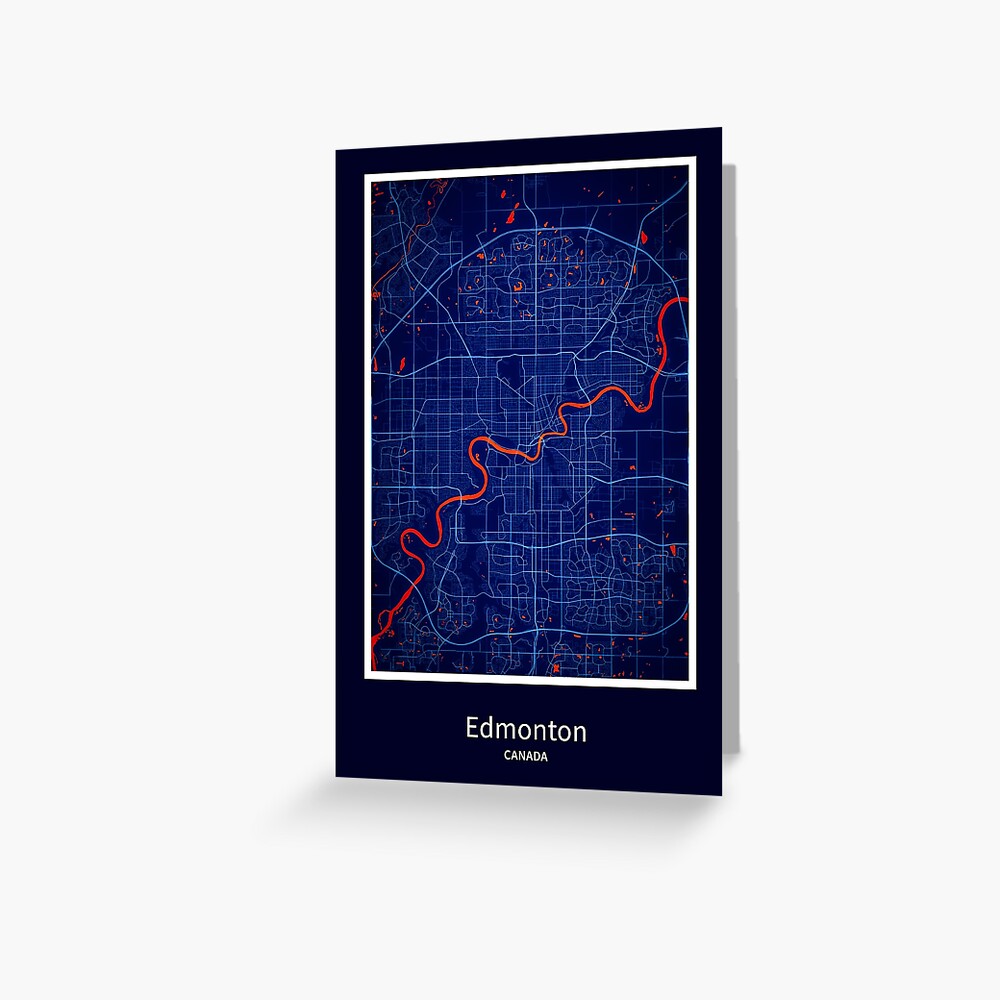"Edmonton Map Print, Edmonton Map Poster, Edmonton Map Wall Art, Edmonton City Map, Map of