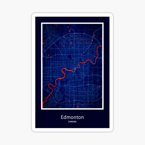"Edmonton Map Print, Edmonton Map Poster, Edmonton Map Wall Art, Edmonton City Map, Map of