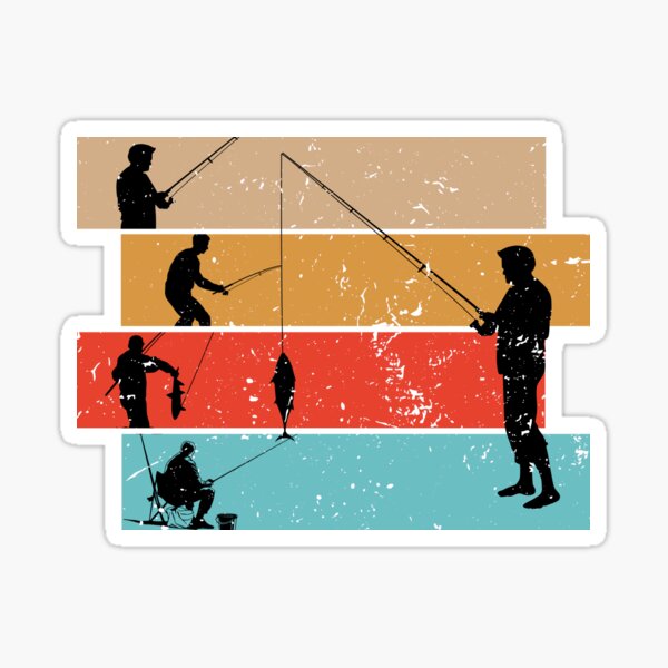 Sticker Fishing Silhouette