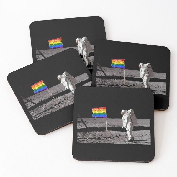 Item preview, LGBTQ Flag On The Moon designed and sold by hadicazvysavaca.