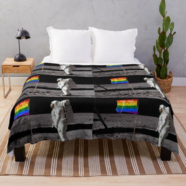 Item preview, LGBTQ Flag On The Moon designed and sold by hadicazvysavaca.