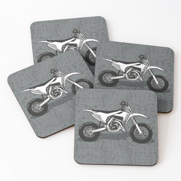 Item preview, Motocross // grey green background black white and grey motorcycles designed and sold by SelmaCardoso.