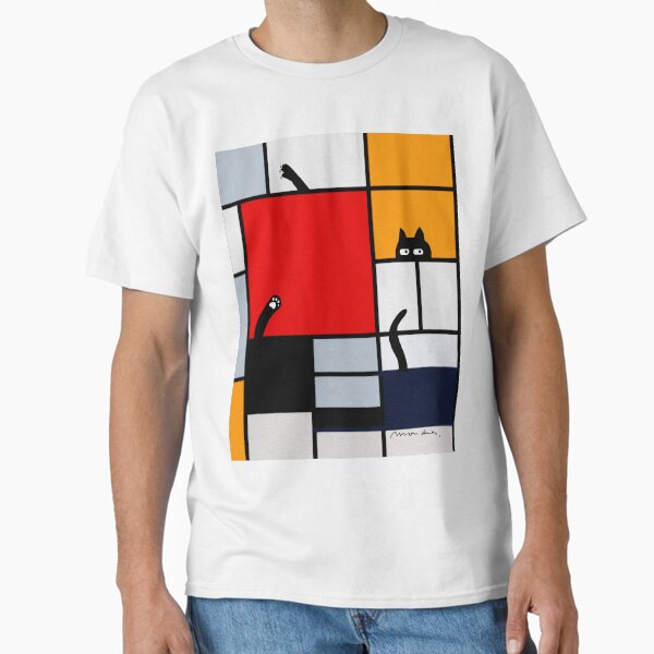 Item preview, mondrian painting plus cat designed and sold by Mitra Farmand.