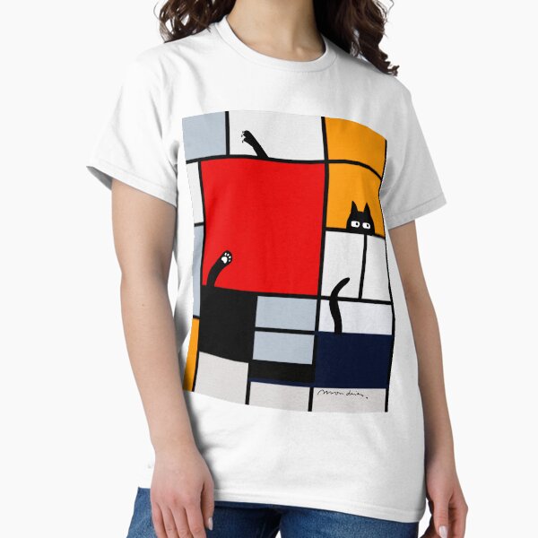Vista previa del artículo con la obra «pintura mondrian plus cat», diseñado y vendido por Mitra Farmand.