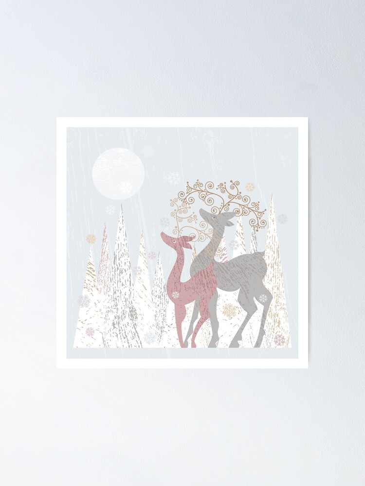 Alternate view of Couple of Deer Poster