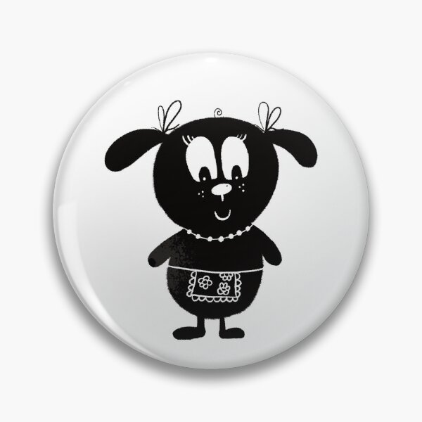 Item preview, Black and white dog nr4 designed and sold by KateCrafts.