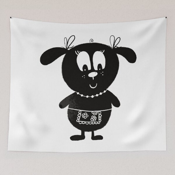Item preview, Black and white dog nr4 designed and sold by KateCrafts.
