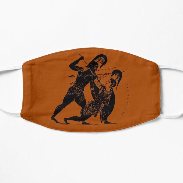 Achilles kills Penthesilea, Queen of the Amazons (2) Flat Mask