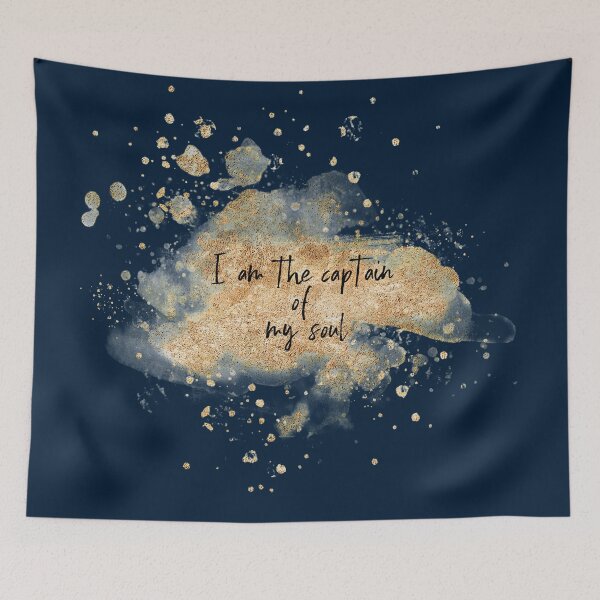 Item preview, I Am the Captain of My Soul, Watercolor Celestial Stardust designed and sold by PinkLotusArt.