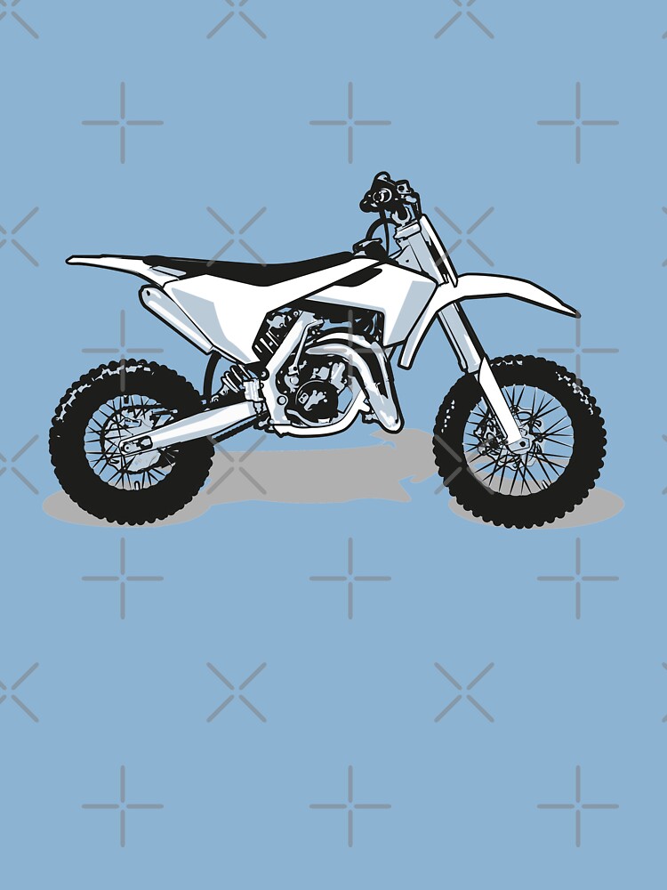 Motocross // monochromatic pastel blue and black white motorcycles