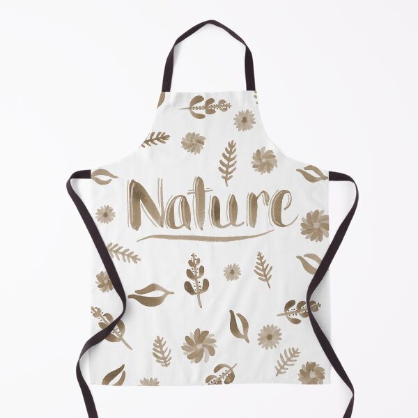 Item preview, Sepia Watercolor Brush Lettering - Nature with Leaves and Flowers on White designed and sold by Karen McFarland.