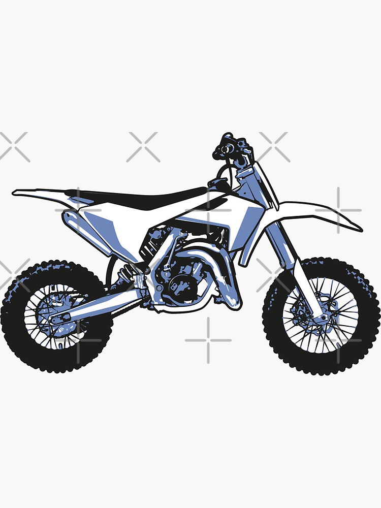 Sticker Moto cross Bleu Noir