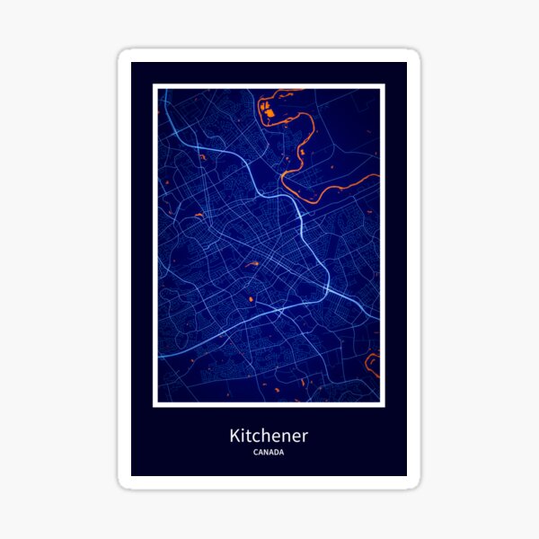 Kitchener City Map Print Kitchener City Map Poster Kitchener City   St,small,507x507 Pad,600x600,f8f8f8 