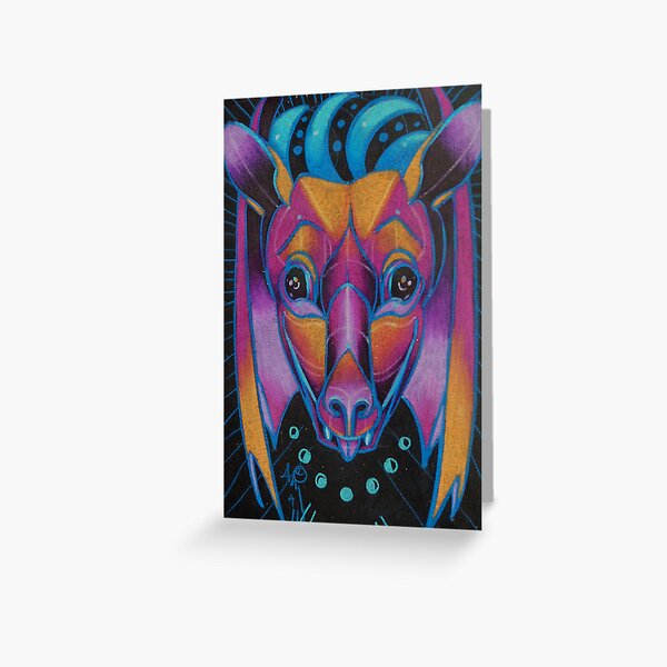 night bat totem. Greeting Card