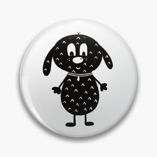 Item preview, Black and white dog nr5 designed and sold by KateCrafts.