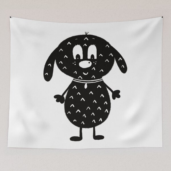 Item preview, Black and white dog nr5 designed and sold by KateCrafts.
