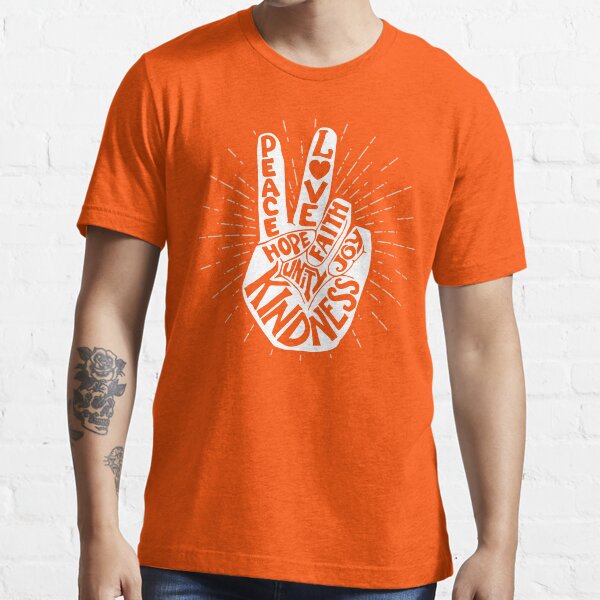 Anti Bullying Be Kind Peace Hand Sign Gift, Unity Day Orange Essential T-Shirt