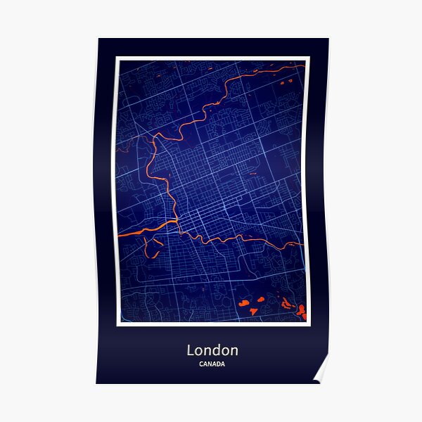 London City Map Wall Art Redbubble