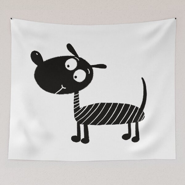 Item preview, Black and white dog nr6 designed and sold by KateCrafts.