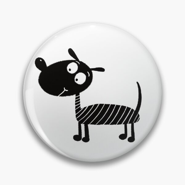 Item preview, Black and white dog nr6 designed and sold by KateCrafts.