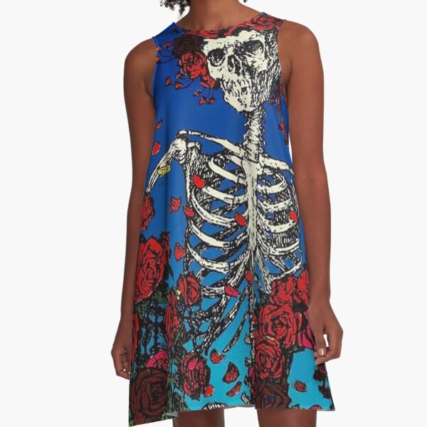 Skeleton Roses A-Line Dress